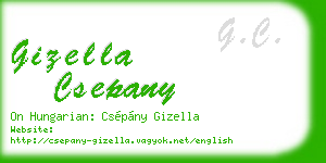 gizella csepany business card