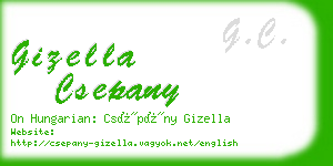 gizella csepany business card
